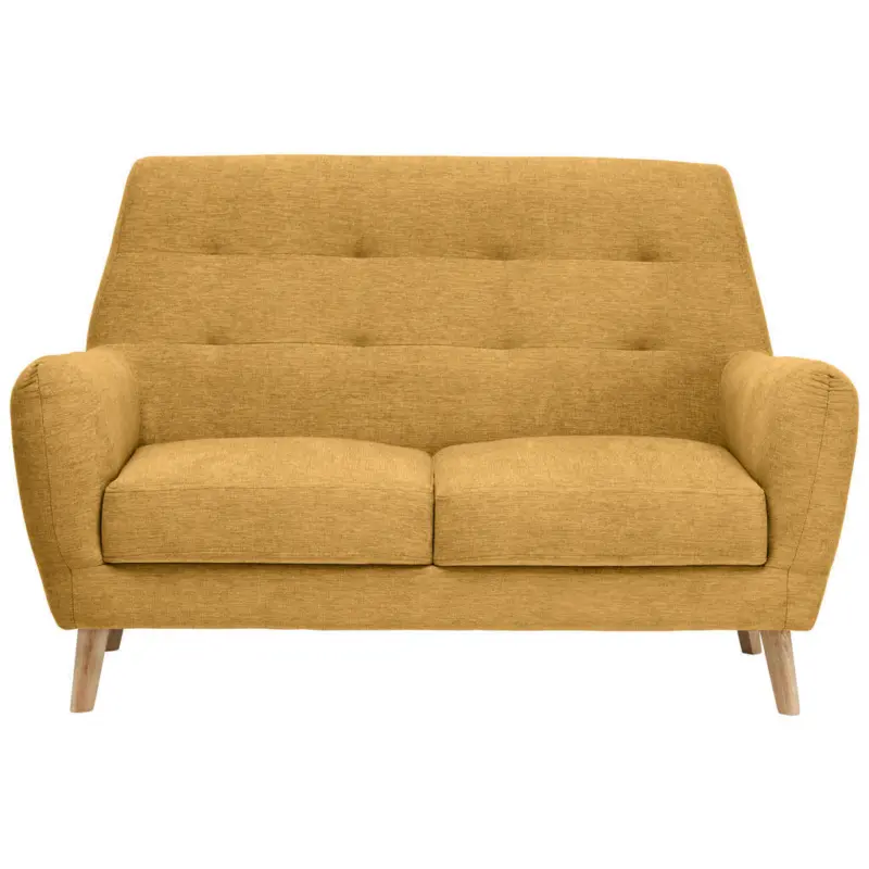 2-Sitzer-Sofa in Webstoff Gelb