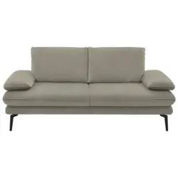 2,5-Sitzer Dieter Knoll in Velours Platinfarben