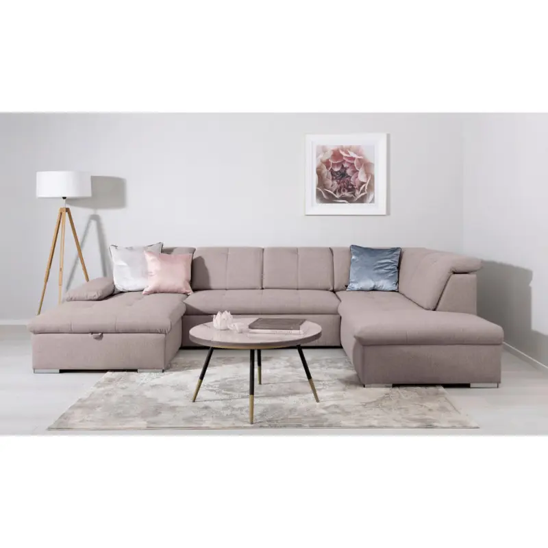 Wohnlandschaft Ramzes in Taupe