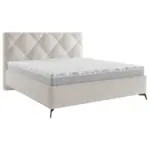 XXXLutz Lauterach - Ihr M&ouml;belhaus bei Bregenz Polsterbett gepolstertes Kopfteil, Lattenrost Creme 140/200 cm