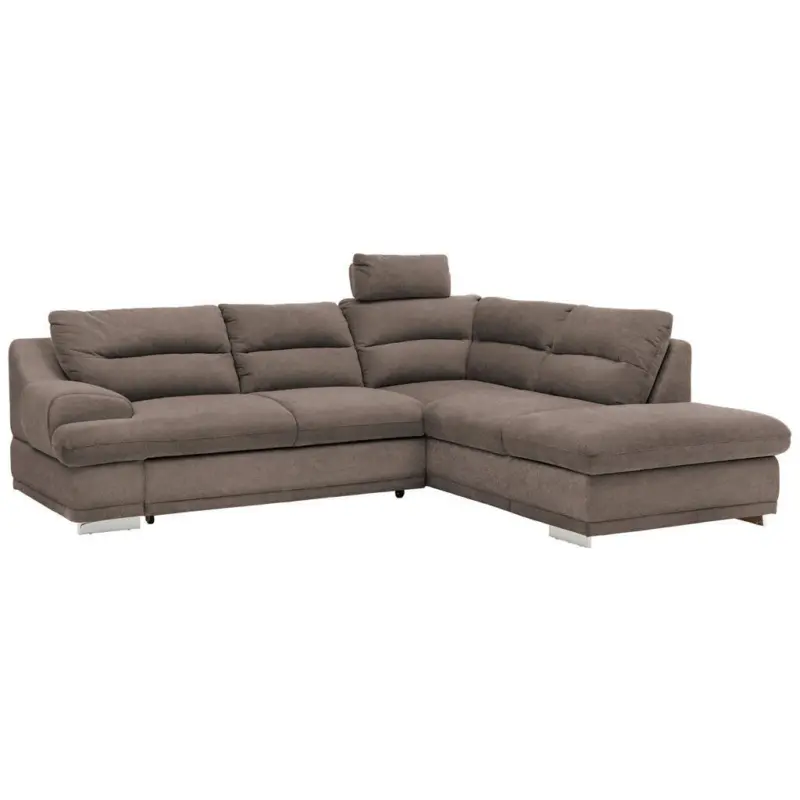 Wohnlandschaft in Chenille Braun