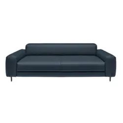 3-Sitzer-Sofa in Echtleder Blau