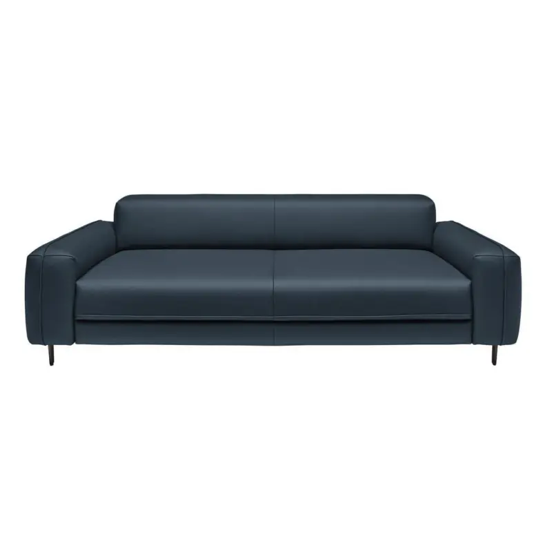 3-Sitzer-Sofa in Echtleder Blau