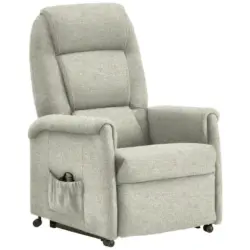 Fernsehsessel in Flachgewebe Creme