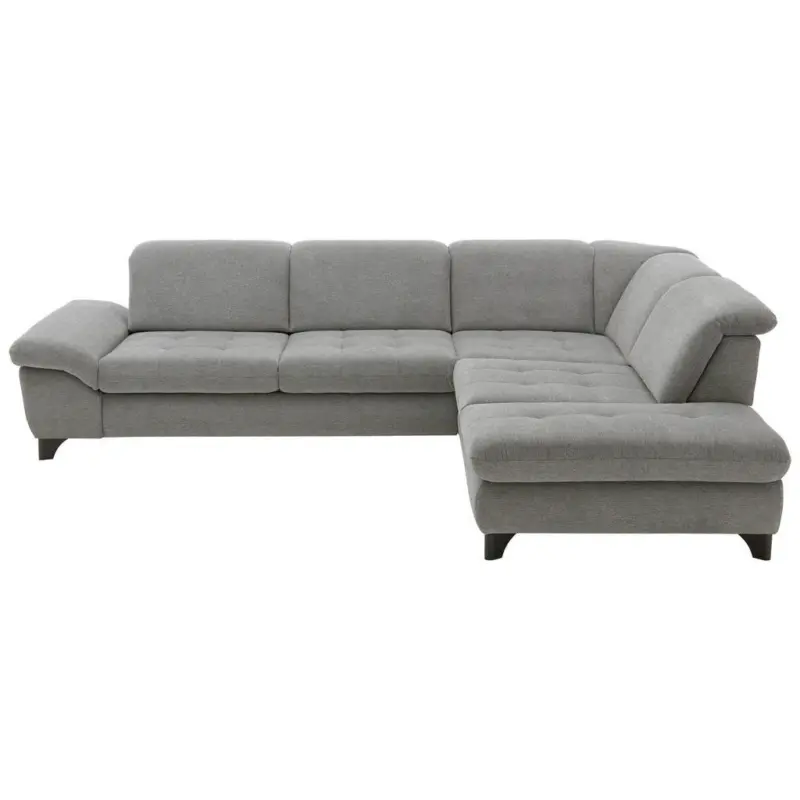 Ecksofa in Webstoff Grau 319/260 cm