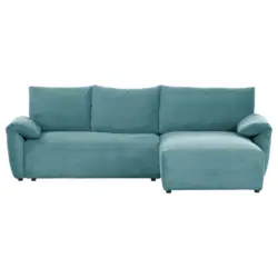 Ecksofa in Cord Petrol