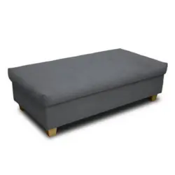 Hocker in Textil Dunkelgrau