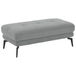 Hocker in Textil Hellgrau