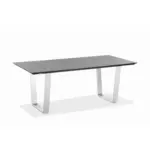 XXXLutz Lauterach - Ihr M&ouml;belhaus bei Bregenz Gartentisch Kunststoff Grau, Edelstahlfarben rechteckig