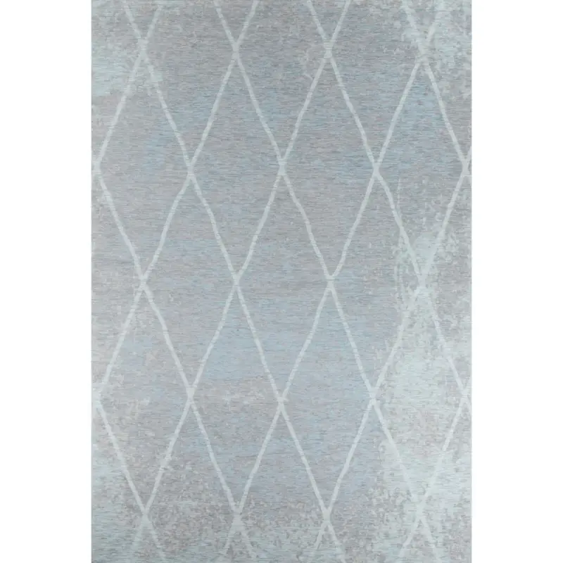 Vintage-Teppich 190/290 cm Fine Line Hellblau