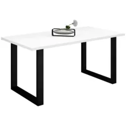 Esstisch in Metall, Holzwerkstoff 160/90/78 cm