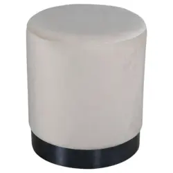 Hocker in Schwarz, Beige