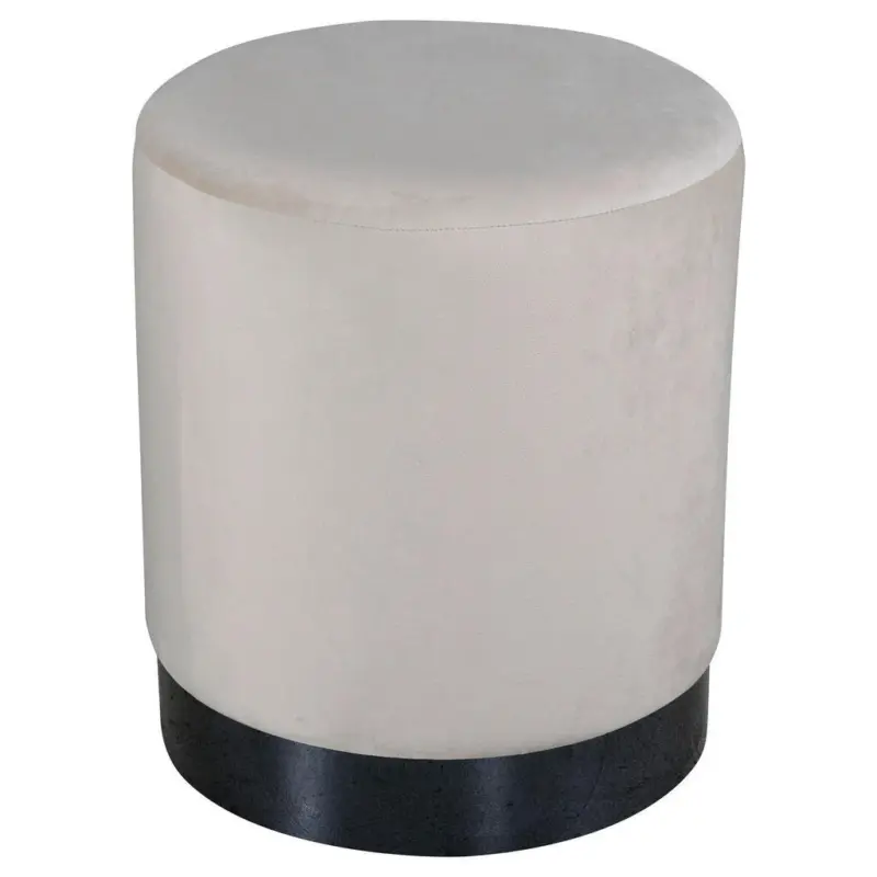 Hocker in Schwarz, Beige