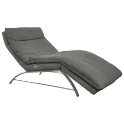 Relaxliege in Echtleder Anthrazit