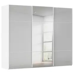 Schwebet&uuml;renschrank in Grau, Wei&szlig;