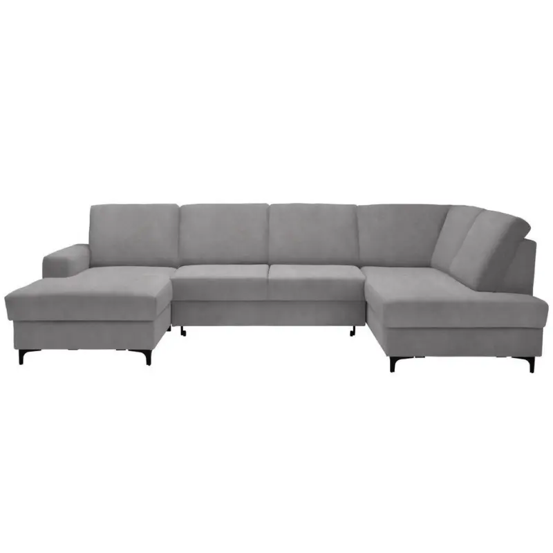 Wohnlandschaft in Flachgewebe Hellgrau