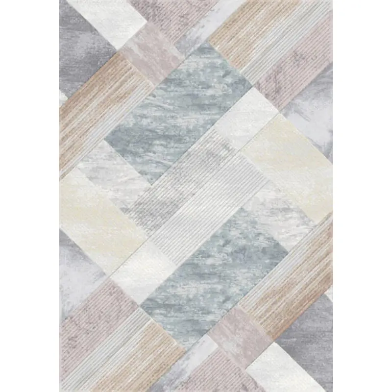 Webteppich 60/110 cm Catania Hellgrau, Beige