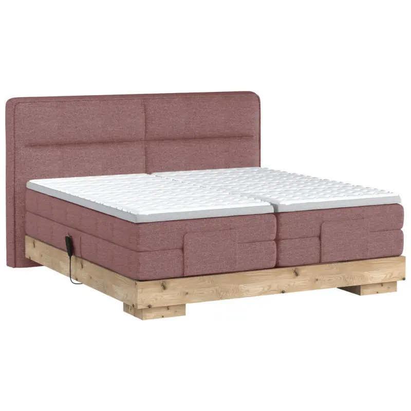 Boxspringbett 180/200 cm in Braun, Eichefarben