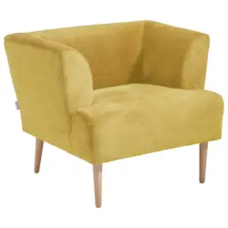 Sessel in Pl&uuml;sch Gelb