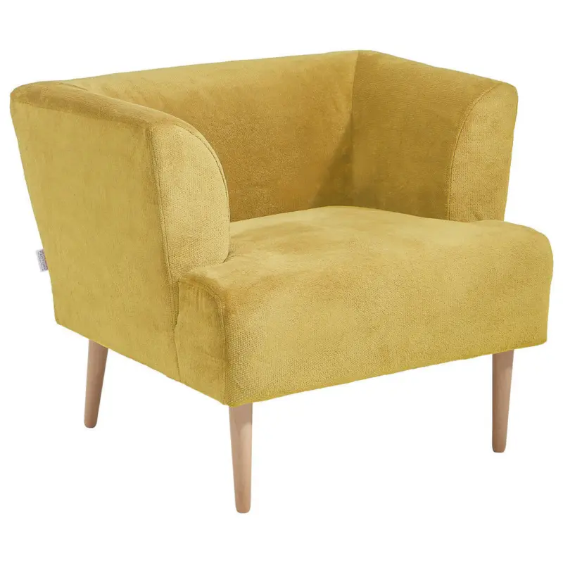 Sessel in Pl&uuml;sch Gelb