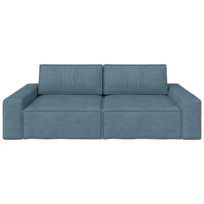 Schlafsofa in Webstoff Petrol
