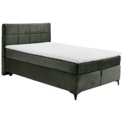 Boxspringbett 140/200 cm in Dunkelgr&uuml;n