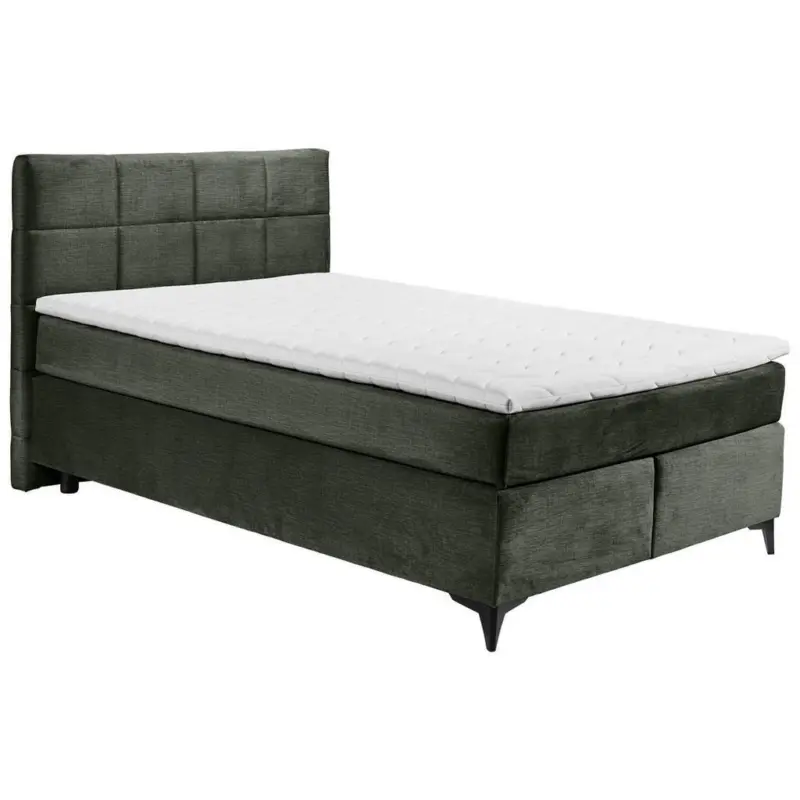 Boxspringbett 140/200 cm in Dunkelgr&uuml;n