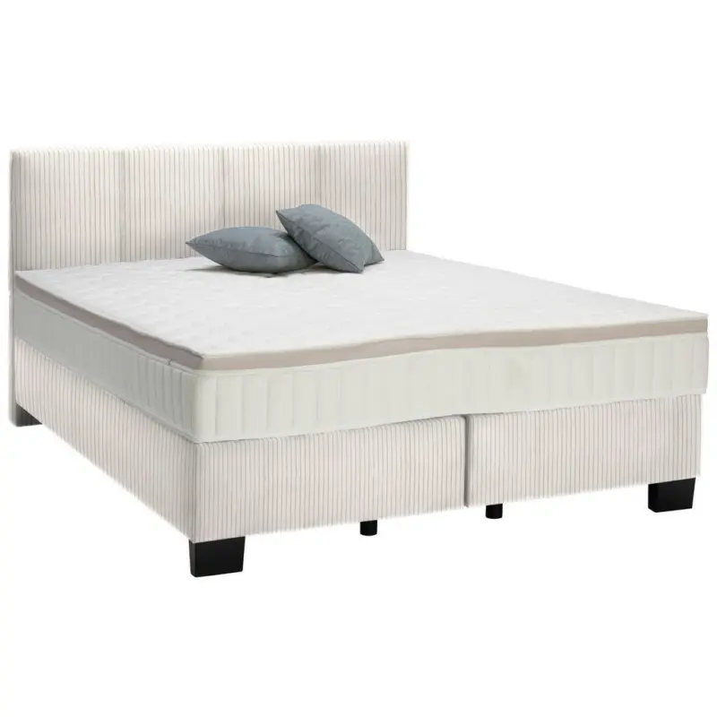 Boxspringbett 160/200 cm in Creme