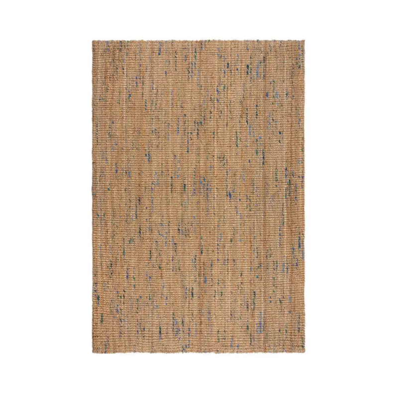 Handwebteppich 120/170 cm Blau, Naturfarben