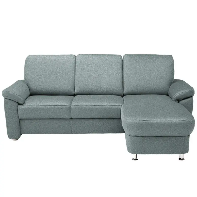 Ecksofa in Webstoff Salbeigr&uuml;n 220/163 cm