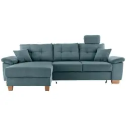Ecksofa in Cord Petrol