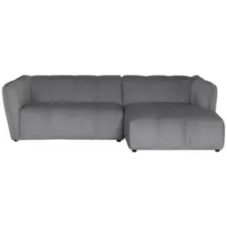Ecksofa Livoli in Chenille Hellgrau 246/160 cm