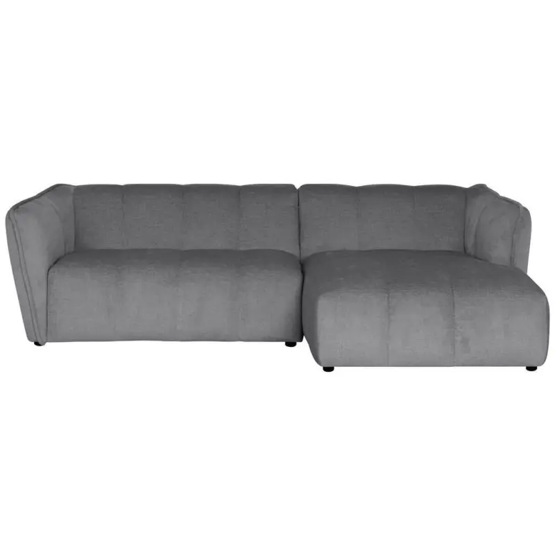 Ecksofa Livoli in Chenille Hellgrau 246/160 cm