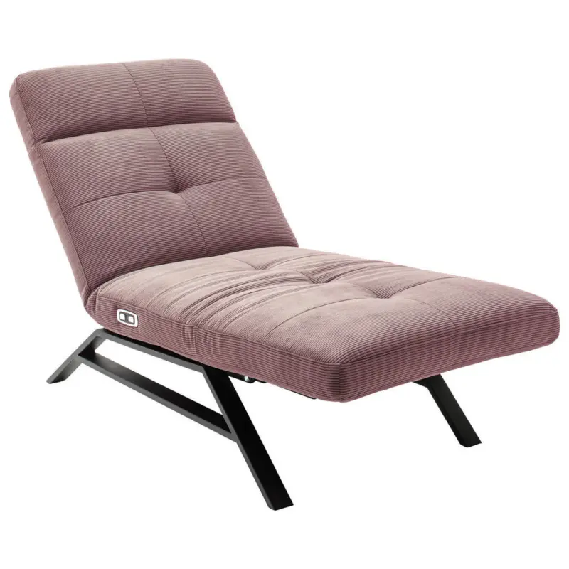 Relaxliege in Cord Altrosa