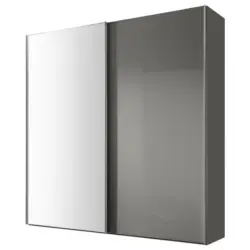 Schwebet&uuml;renschrank in Grau