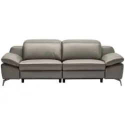 3-Sitzer-Sofa in Echtleder Graubraun