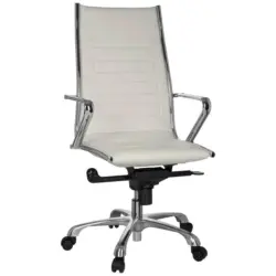 Drehstuhl in Lederlook Creme