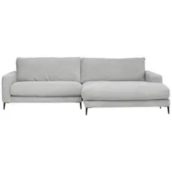 Ecksofa in Cord Grau 272/190 cm