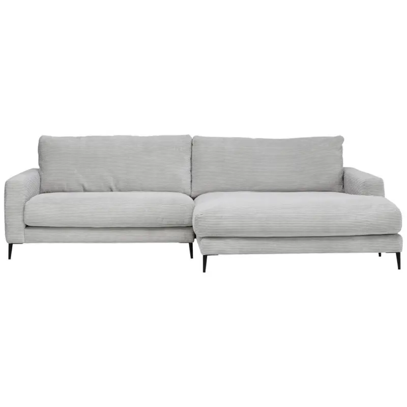 Ecksofa in Cord Grau 272/190 cm