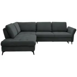 Ecksofa in Struktur Dunkelgrau 233/288 cm