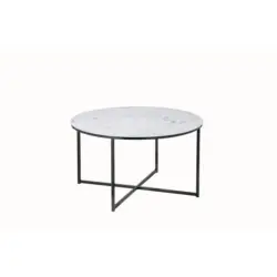 Couchtisch in Metall, Glas 80/80/45 cm