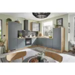 XXXLutz Lauterach - Ihr M&ouml;belhaus bei Bregenz Eckk&uuml;che 305/285 cm in Gr&uuml;n, Eichefarben