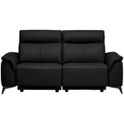 3-Sitzer-Sofa in Echtleder Schwarz
