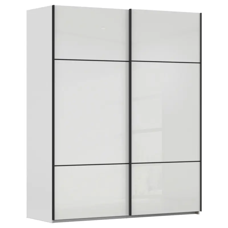 Schwebet&uuml;renschrank in Grau, Wei&szlig;