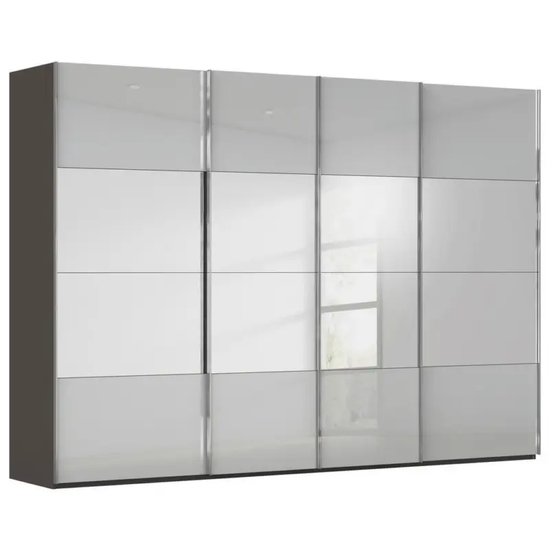 Schwebet&uuml;renschrank in Graphitfarben, Seidengrau