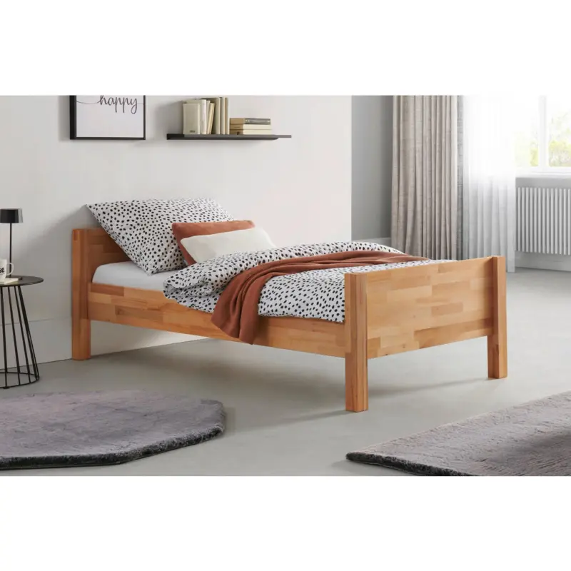 Bett 90/200 cm in Kernbuche