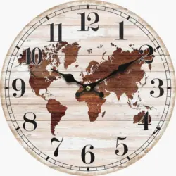 Wanduhr Braun, Schwarz