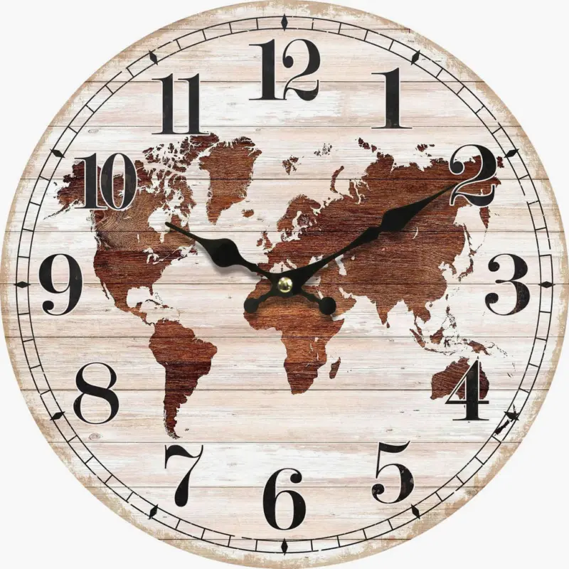 Wanduhr Braun, Schwarz