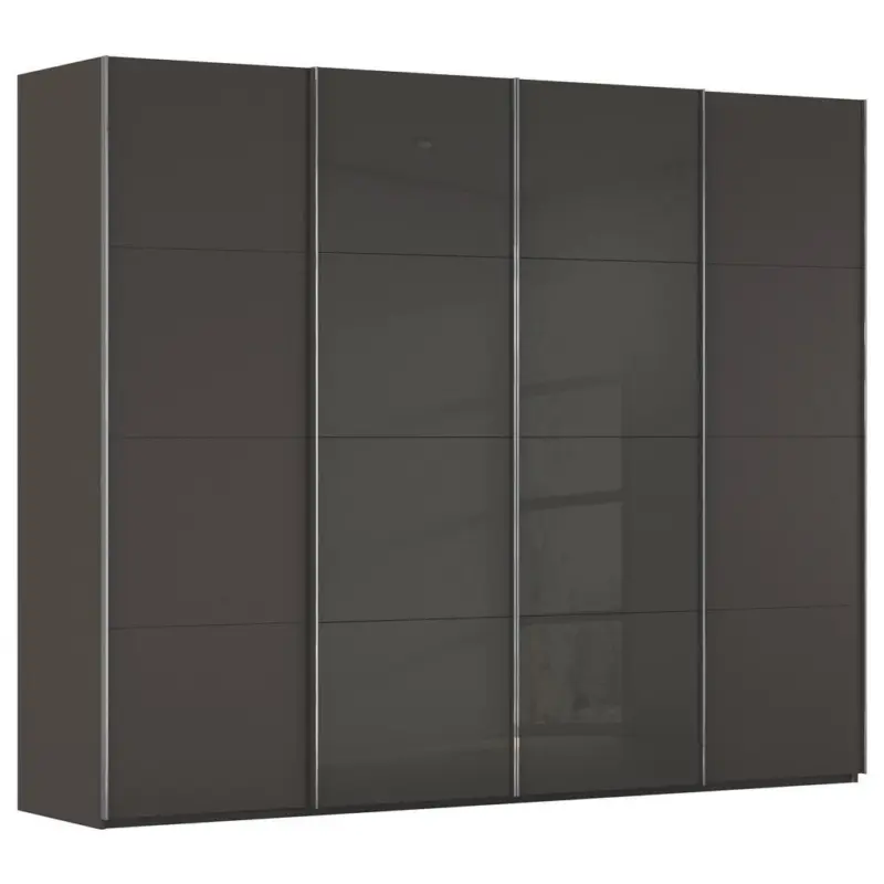 Schwebet&uuml;renschrank in Graphitfarben, Schwarz