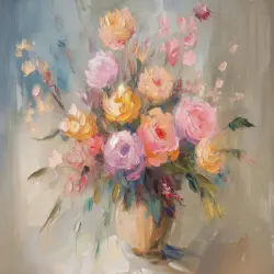 Leinwandbild Blumen 30/30 cm